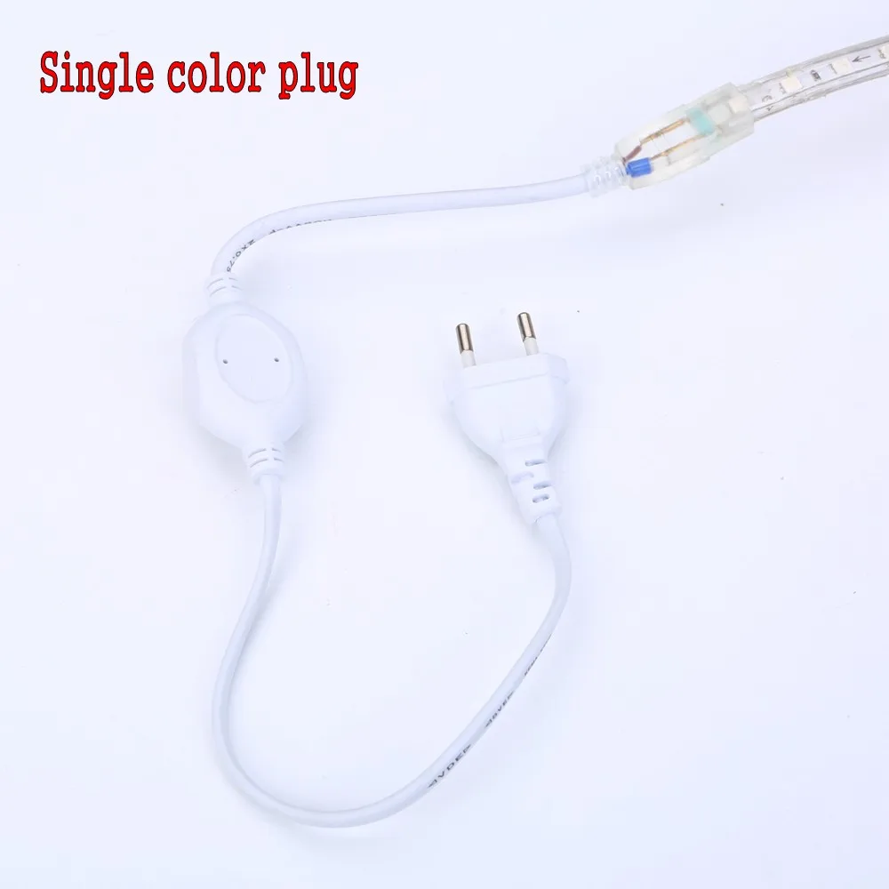 220V  Strip Power Supply Plug  EU Power plug Neon LED Strip Line High Voltage 8A 50M 2835 5050 Adapter Transformer Driver