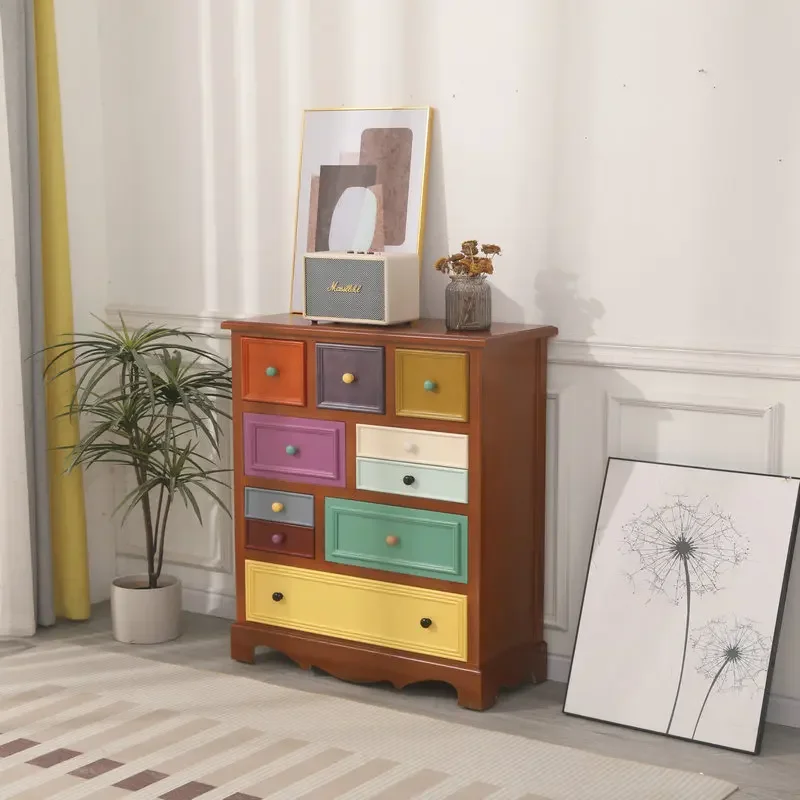 

Wooden Drawers Cabinet Display Storage Shelves Organizer Bedroom Houses Italian Mid Century Mobile Multifunctional Cajoneras