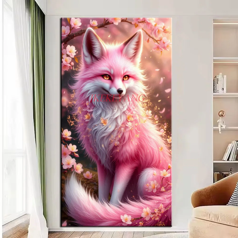 جميلة الثعلب صورة DIY ألواح تلوين حرفية لامعة غرزة الحفر الكامل الماس الفسيفساء مجموعة جديدة ديكور المنزل