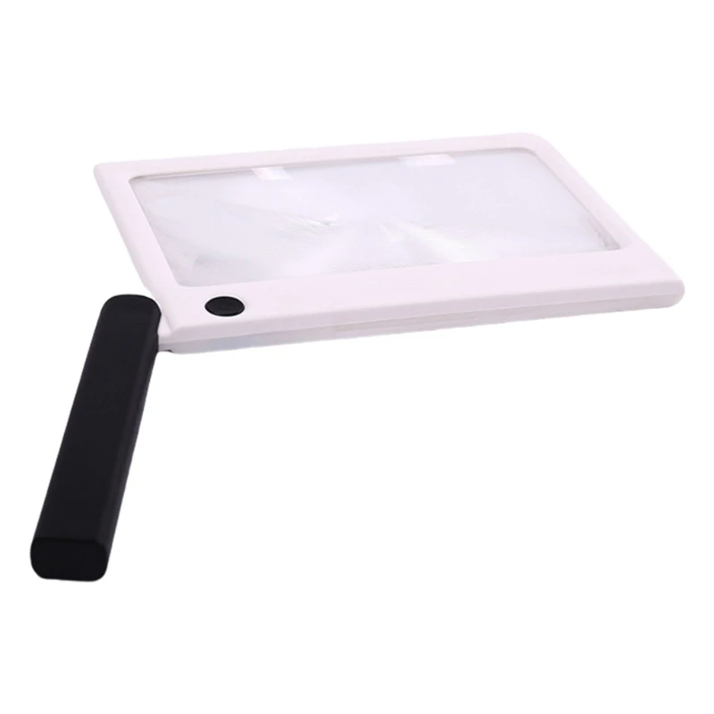 Easy To Use Tool with LED Light Large Lens Ergonomic Handle Portable Magnifier with illuminations for senior