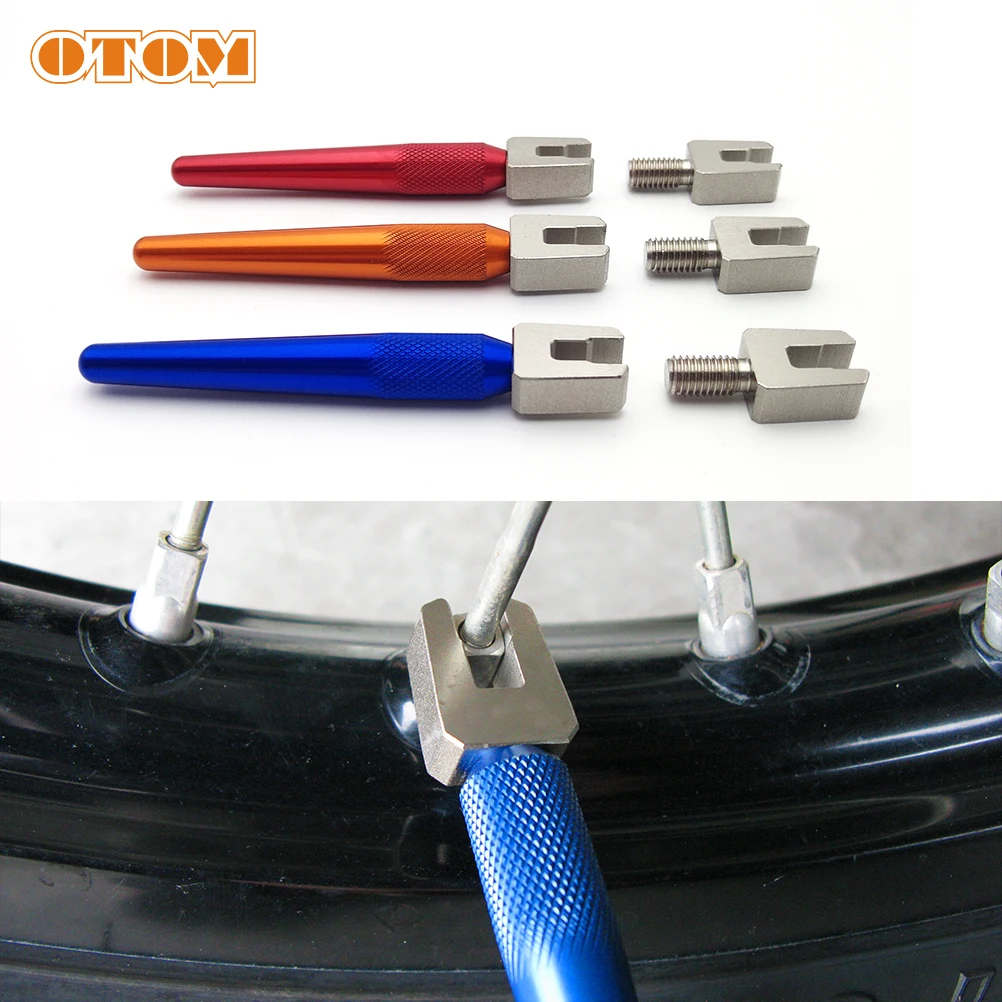 

OTOM Motorcycle Spoke Wrench And 2Pcs Hardened Tip 5.6~6 Motorbikes Wheel Spoke Remover Repair Tire Tool For KTM CRF KXF RMZ WRF