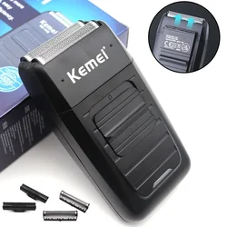 Kemei KM-1102 máquina de afeitar para hombres máquina cortadora de pelo profesional doble cuchillo red afeitadora cortadora de barba masculina para hombres