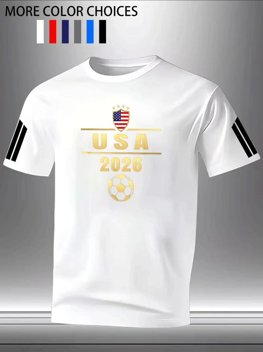 2026 Summer United States Football Jerseys for Men Classic God United States Short Sleeve Tees Casual O-Neck Sports Man Clothing