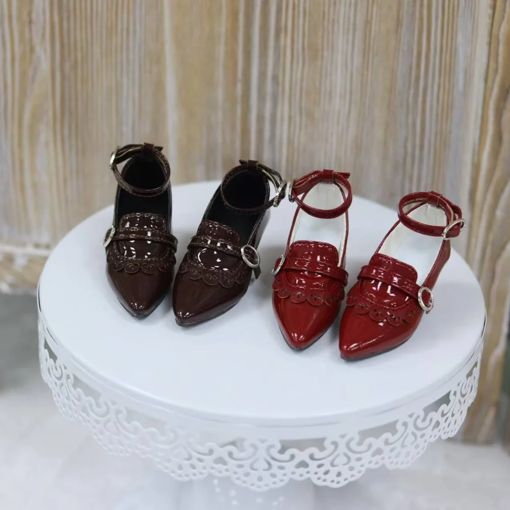 

BJD Shoes 1/3 женские лакированные туфли на высоком каблуке с одной пуговицей, аксессуары для кукол BJD