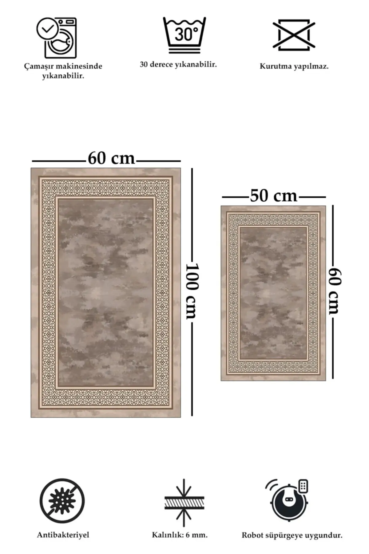 Bath Mat Double Digital 50x60 60x100 Cm Set for Closet Super Absorbent Floor Mat Anti Slip Quick drying Bathroom Mat Floor Carpet