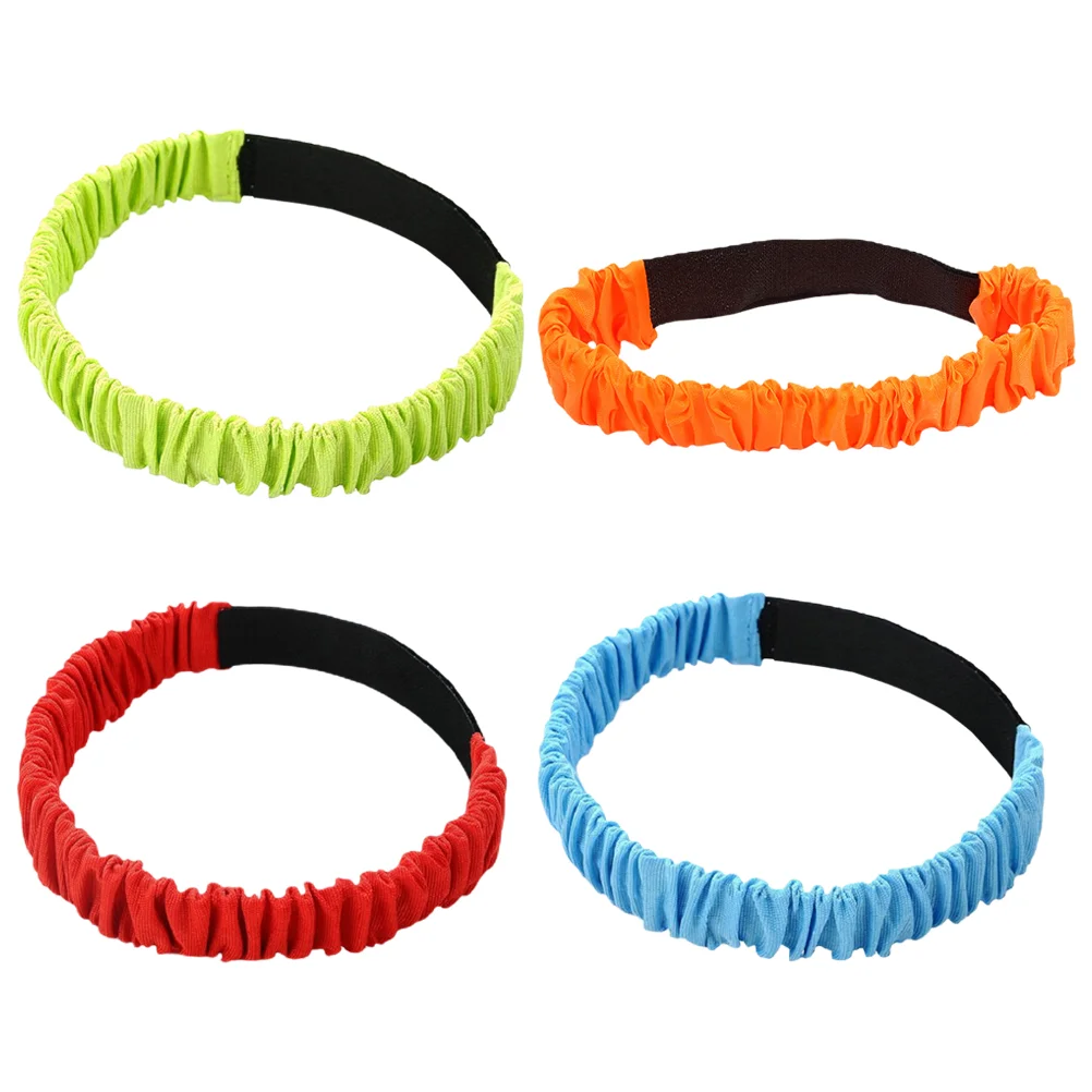 4 Pcs Two-person Three-legged Strap Soft Neck Race Elastic Band Parent-child Interaction Props Field Day Games