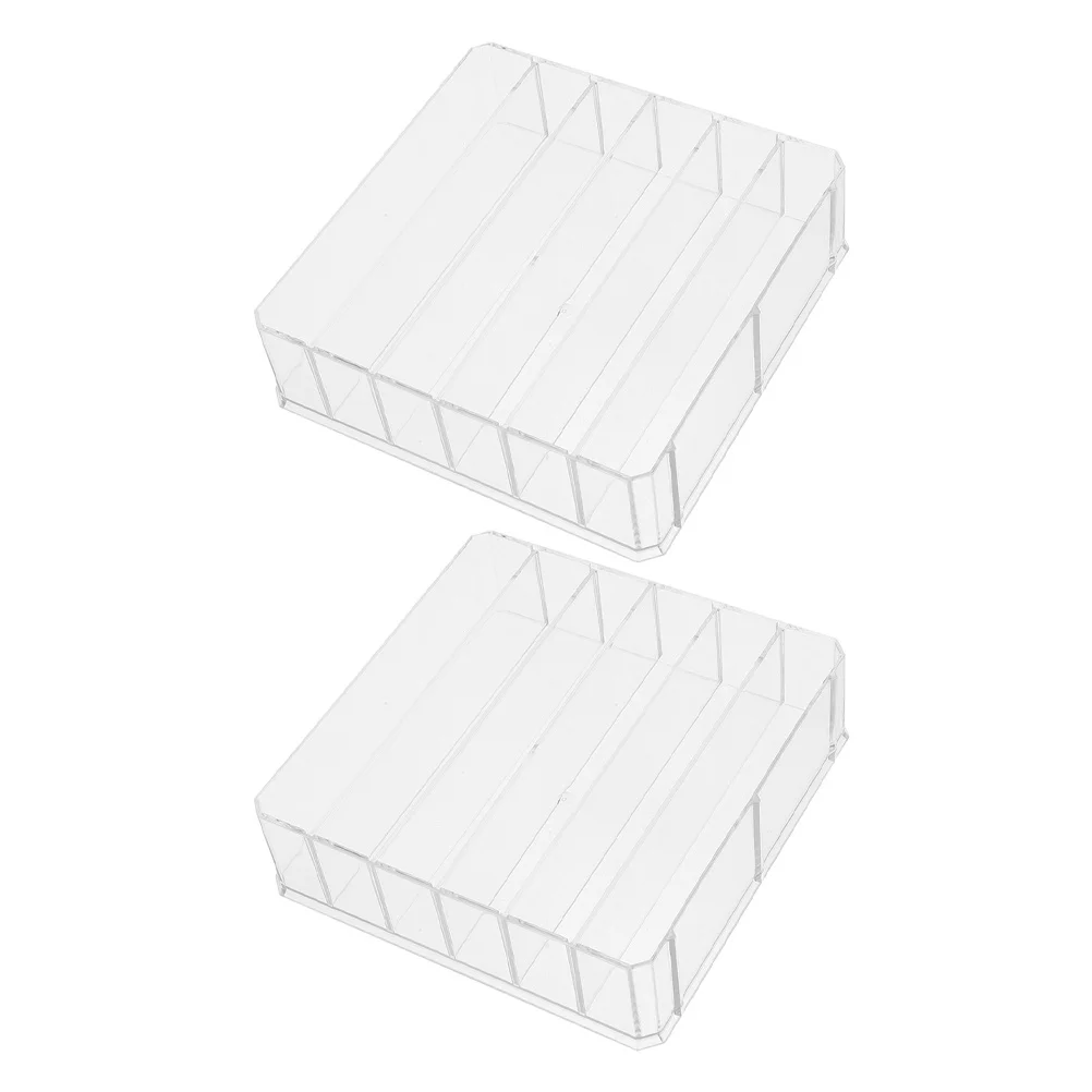 2 قطعة منظم أموال أكريليك صندوق نقود متعدد الشبكات لعلبة عرض تخزين المنزل في المكتب والفصول الدراسية