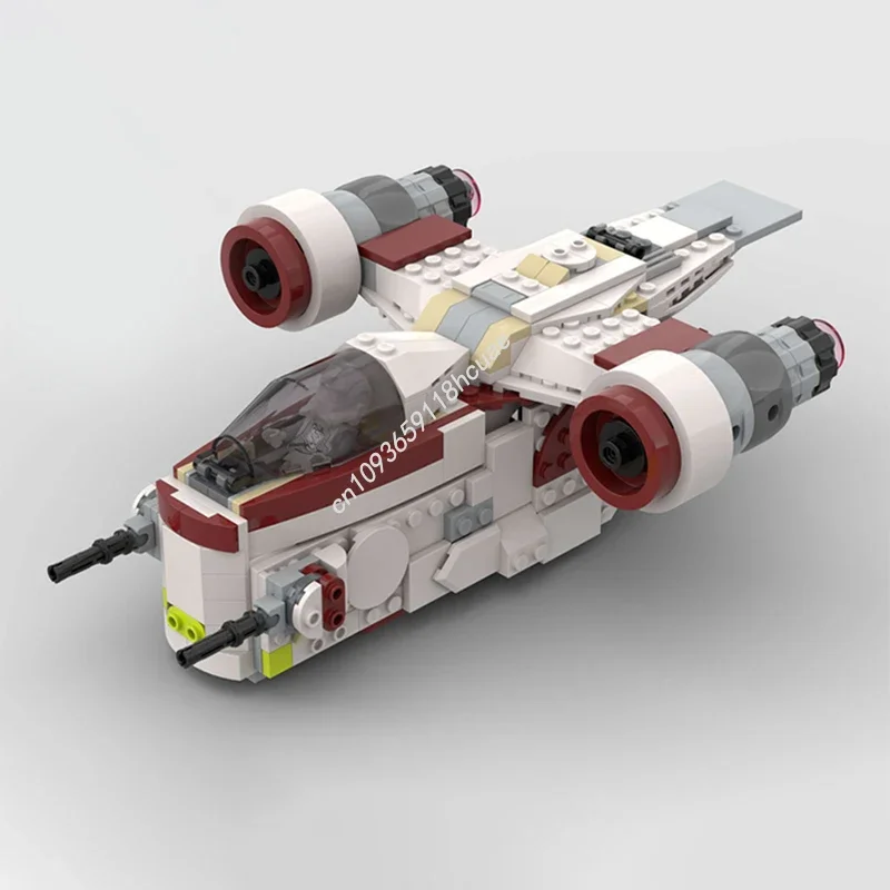 Star Battle Attack Shuttle A-Wing Republic Gunship Starfighter Model Moc Building Blocks Creative Assembly Toy Christmas Gifts - view 2
