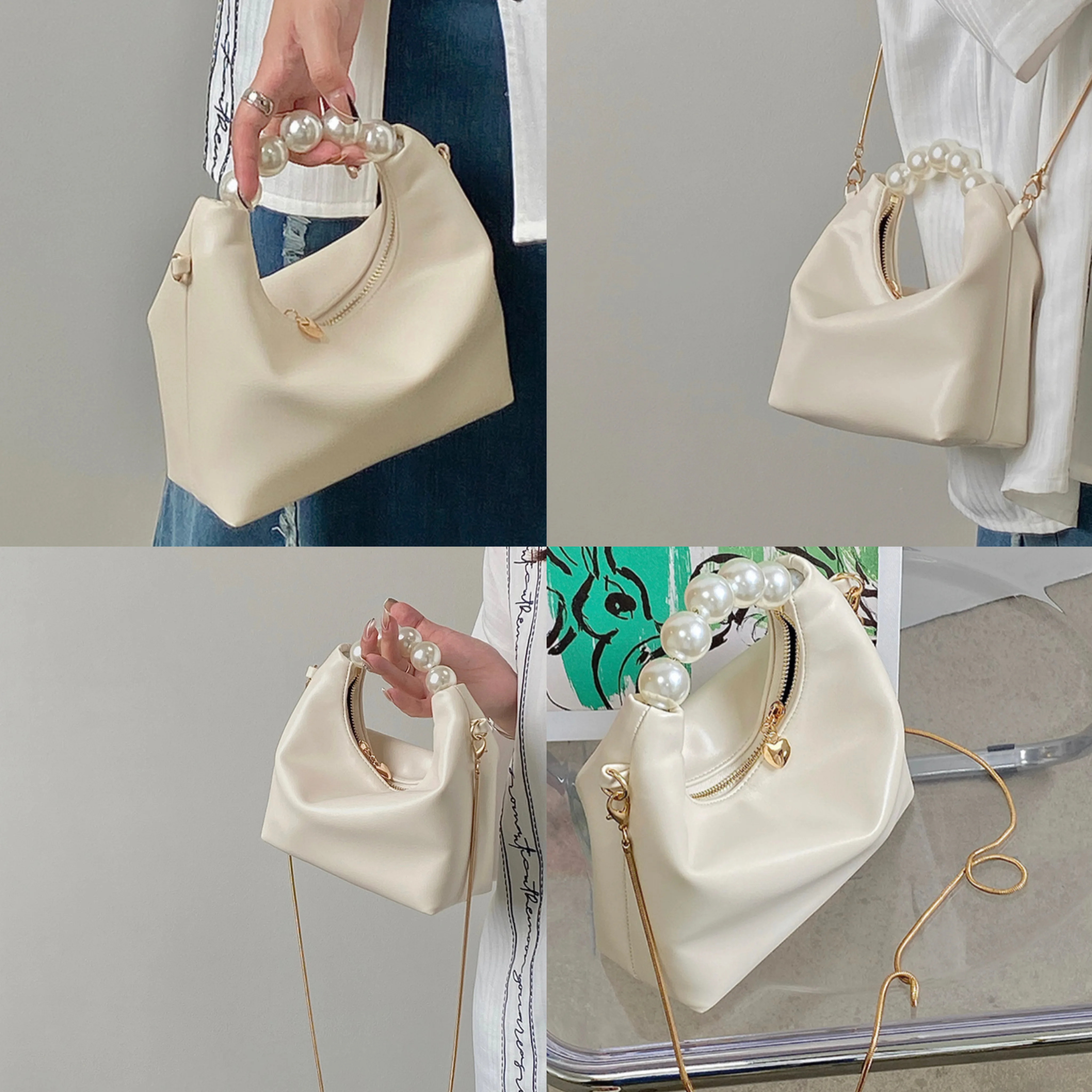 JulioFlorecer Mini borsa di perle di fascia alta 2023 nuova borsa a tracolla a catena per borse da donna firmate da donna a tracolla