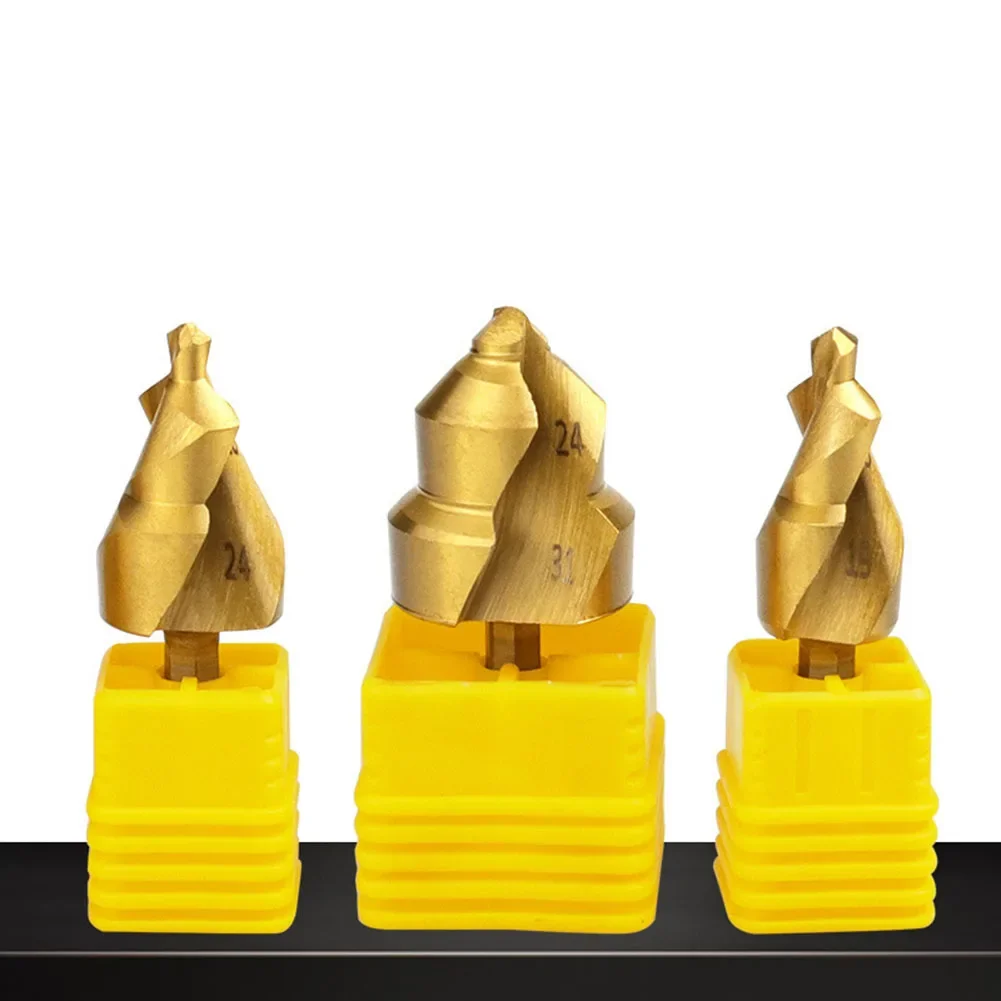 

3pcs PPR Water Pipe Expansion Drill Bit Hex Shank Stepped Drill Bit Plumber Water Pipe Hole Spiral Lifting Drill Bit