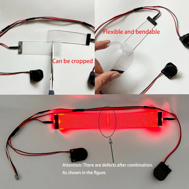 Rote flexible biegbare DIY LED Augen Cosplay Kits für X-Man Cyclops Maske Augen licht Zubehör Halloween Requisiten