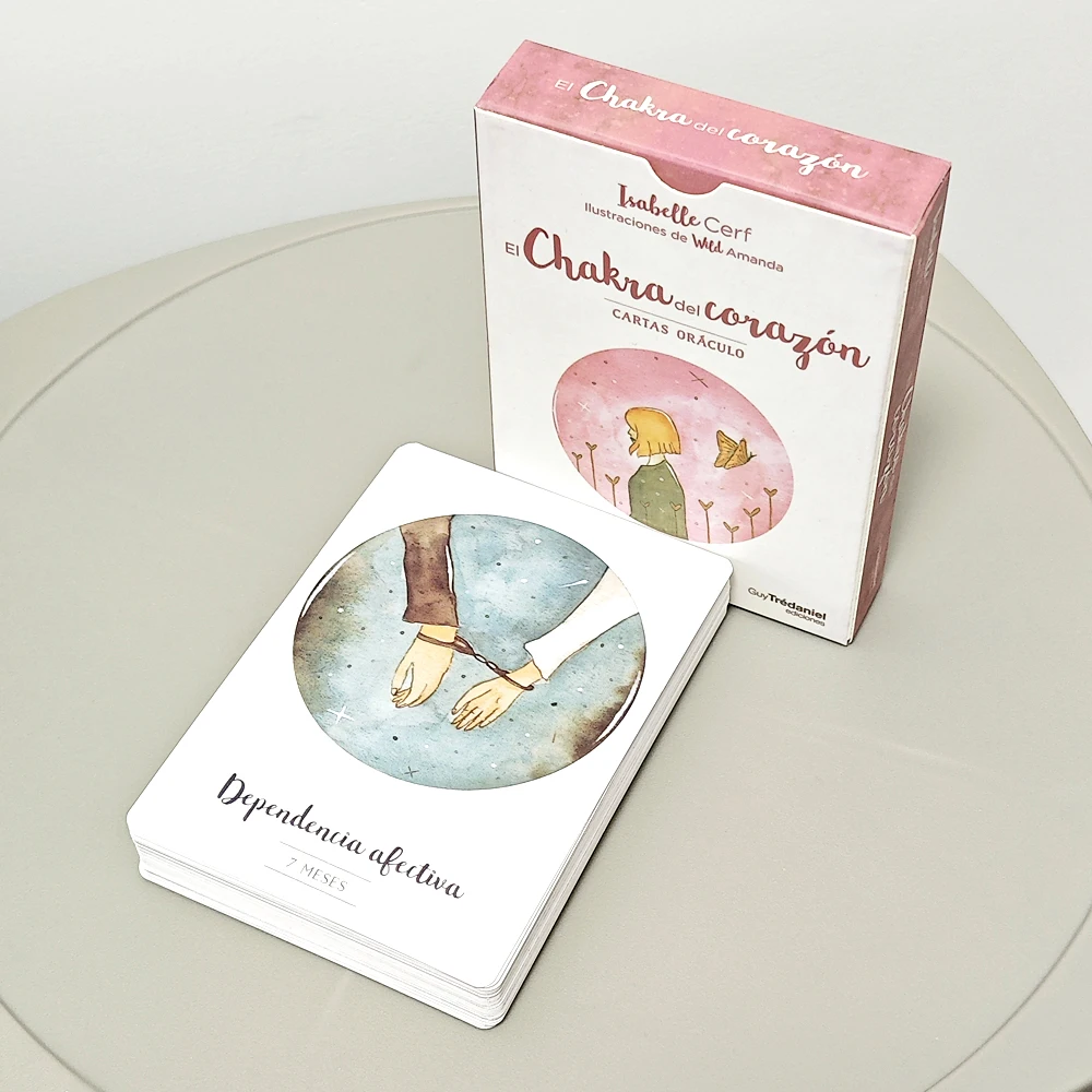 

Romantic Love Oracle Deck 10.5*7.5cm In Spanish Language 42 Pcs Heart Chakra Oracle Cards
