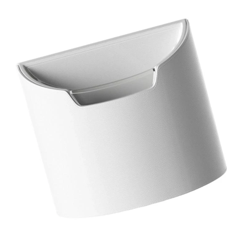 Elegant Leather Car Trash Can ABS Inner Bucket Door Mounted Space Efficient Bin