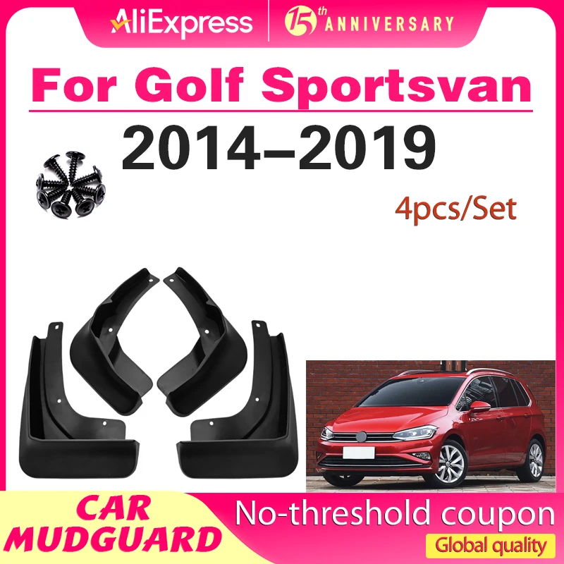for Volkswagen VW Golf Sportsvan SV 2014~2019 Mk7 2014~2019 Mudflap Fender Mud Guard Mudguards Accessories 2015 2016 2017 2018