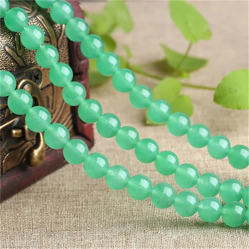 DIY Beads Accessories Cheap Natural Green Aventurine Bead Round Loose 15\
