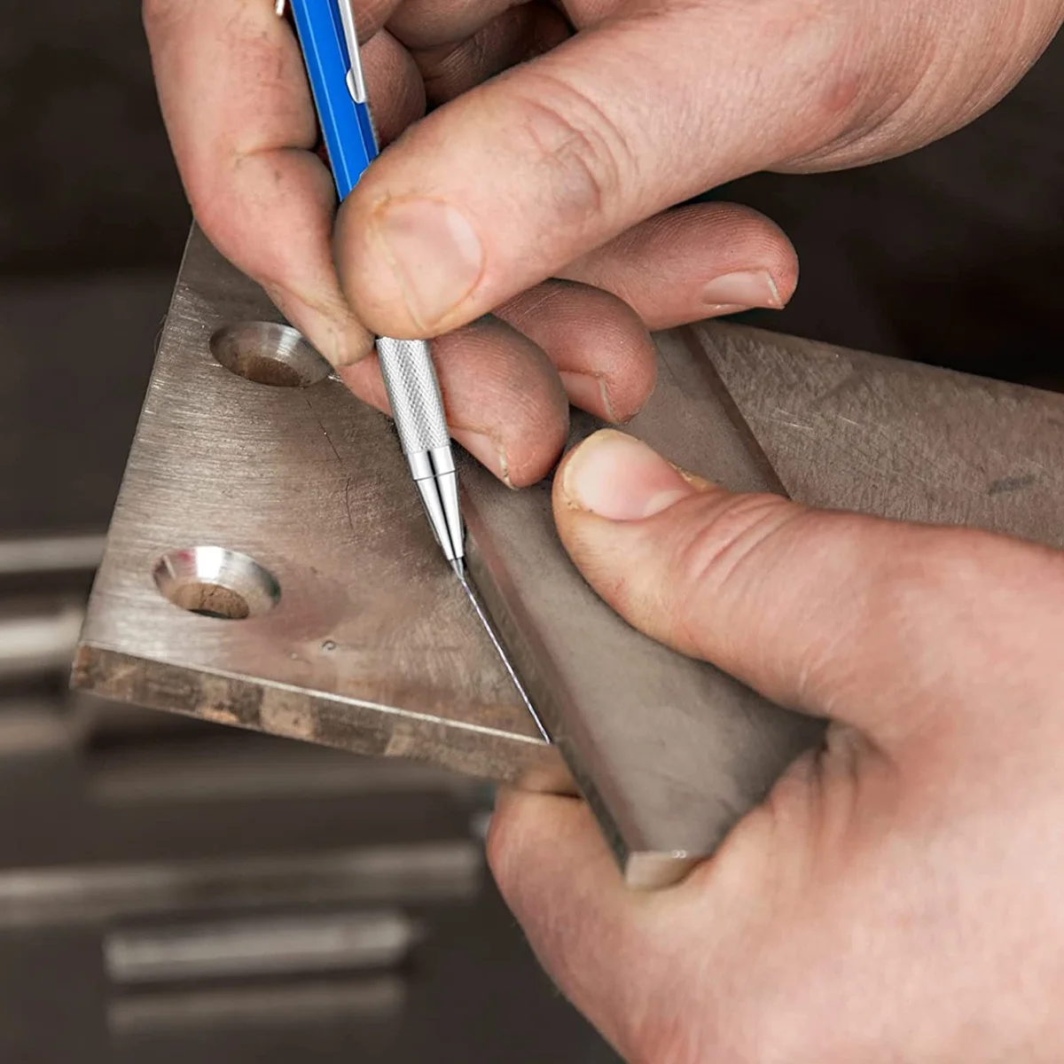 3 Silver Stripe Welder Pencils with 36 2.0Mm Round Refills Pencils with Woodworking Pencil Marker Marking Tool