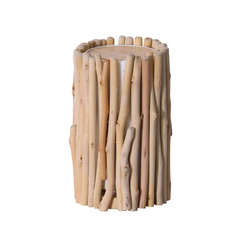 Log branch press-type toothpick box home restaurant automatically pops up creative dust-proof portable dental floss swab