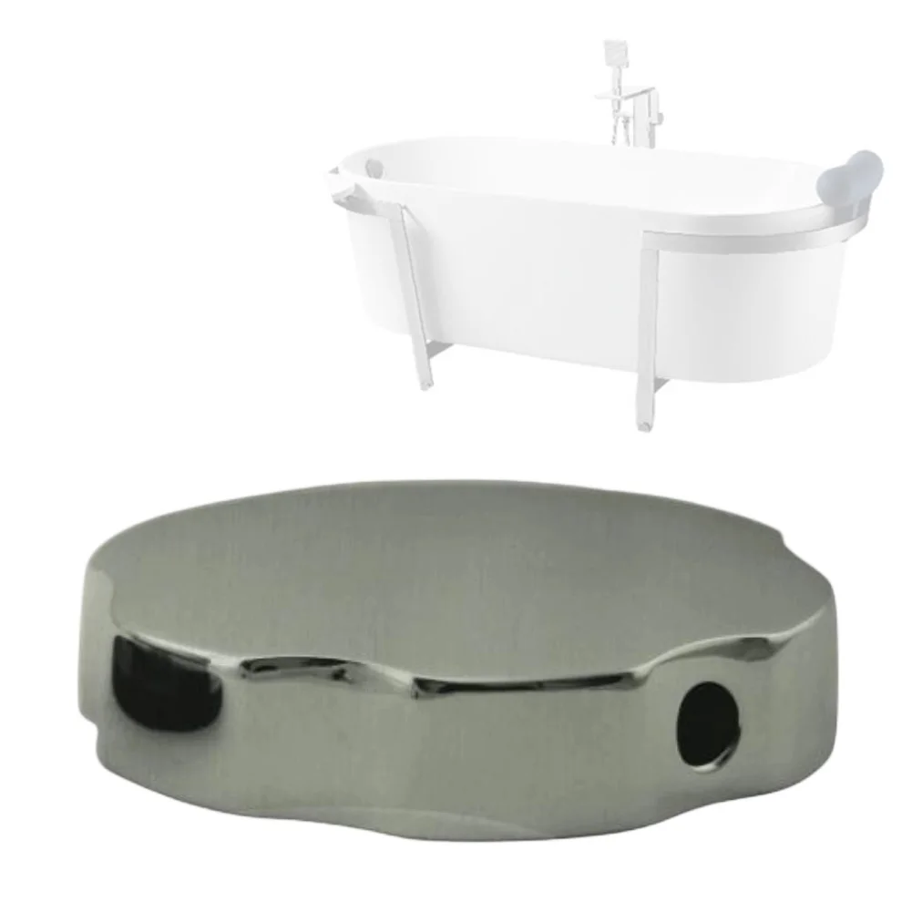 

1pc 74mm Bathtub Rotating Knob Brass Brushed Overflow Prevention Bath Control Knob Home Improvement Bathroom Replacement Part