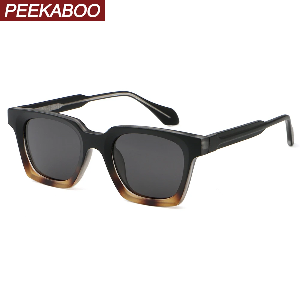 Peekaboo square frame sunglasses for men CP acetate black green fashion sun glasses for women uv400 unisex 2024 gift items