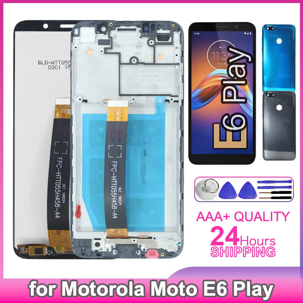LCD for motorola moto E6 play display touch screen digitizer assembly for motorola moto E6 play XT2029 repair replacement parts