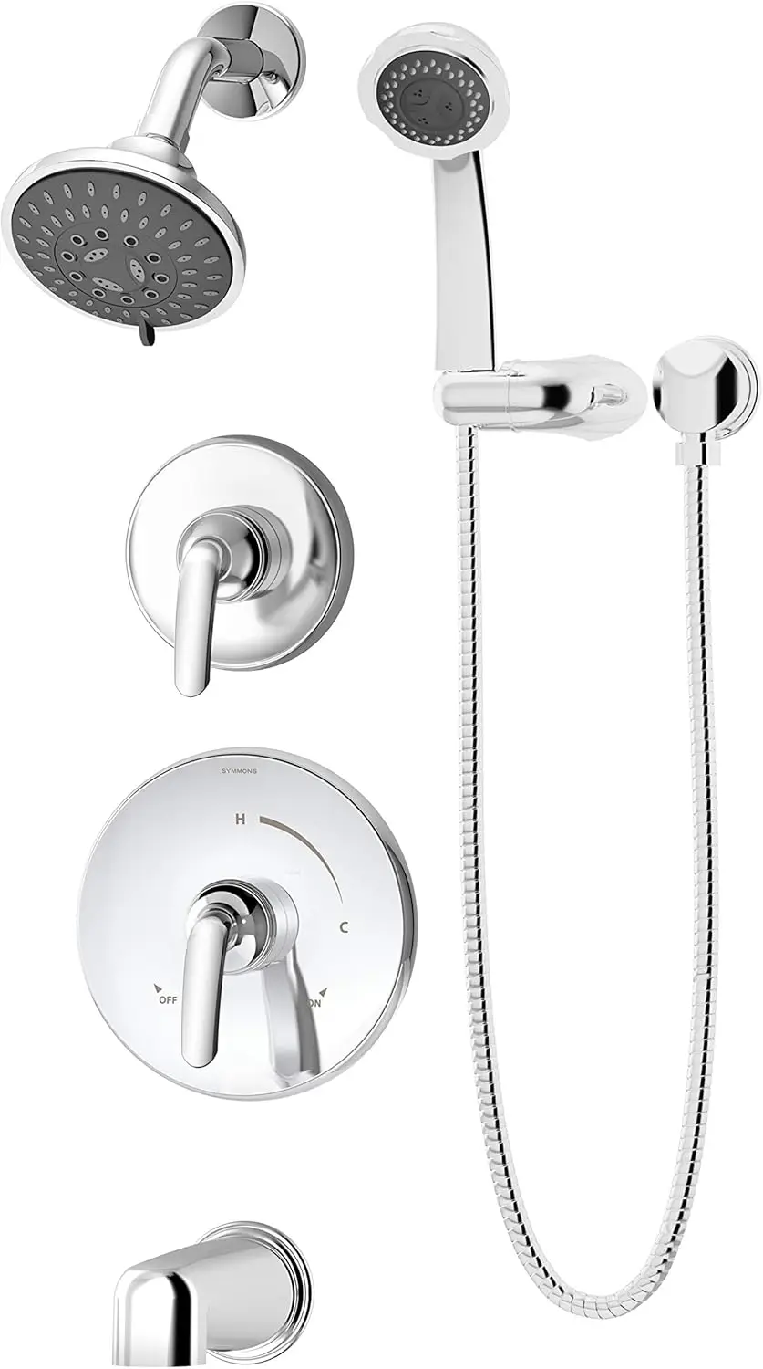 5506-1.5-Trm Elm 2-Handle Tub And 5-Spray Shower Trim With 3-Spray Hand Shower In Polished Chrome (Valves Not Included)