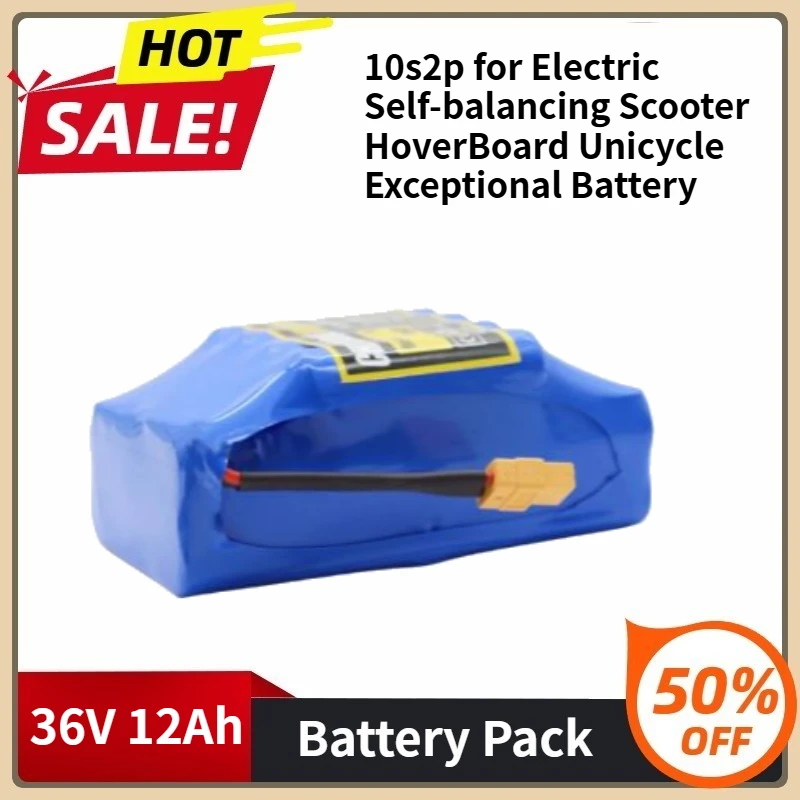 

10s2p Lithium Rechargeable Battery for Electric Self-balancing Scooter HoverBoard Unicycle Exceptional Battery 36V 12Ah