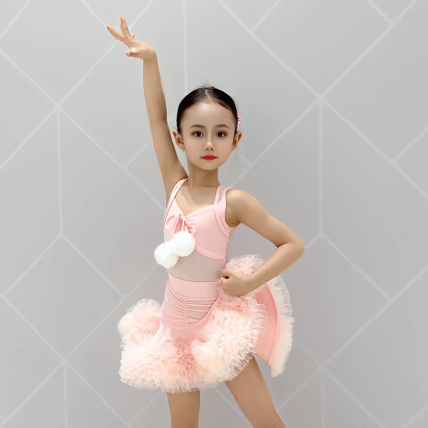 

Платье для латинских танцев, платья для соревнований по бальным танцам для девочек, стандартное детское платье для ча-ча, румбы, самбы, танго, одежда для латинских танцев