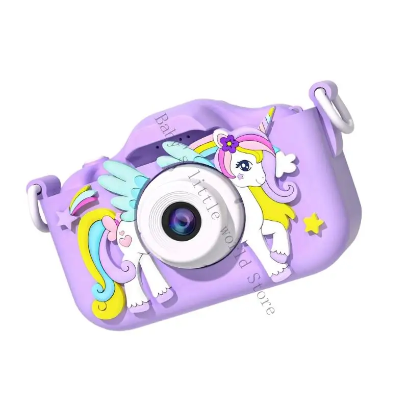 كاميرا متينة للأطفال بعدسة مزدوجة وذاكرة 32 جيجا بايت لعبة تعليمية هدية للأعمار B2EB