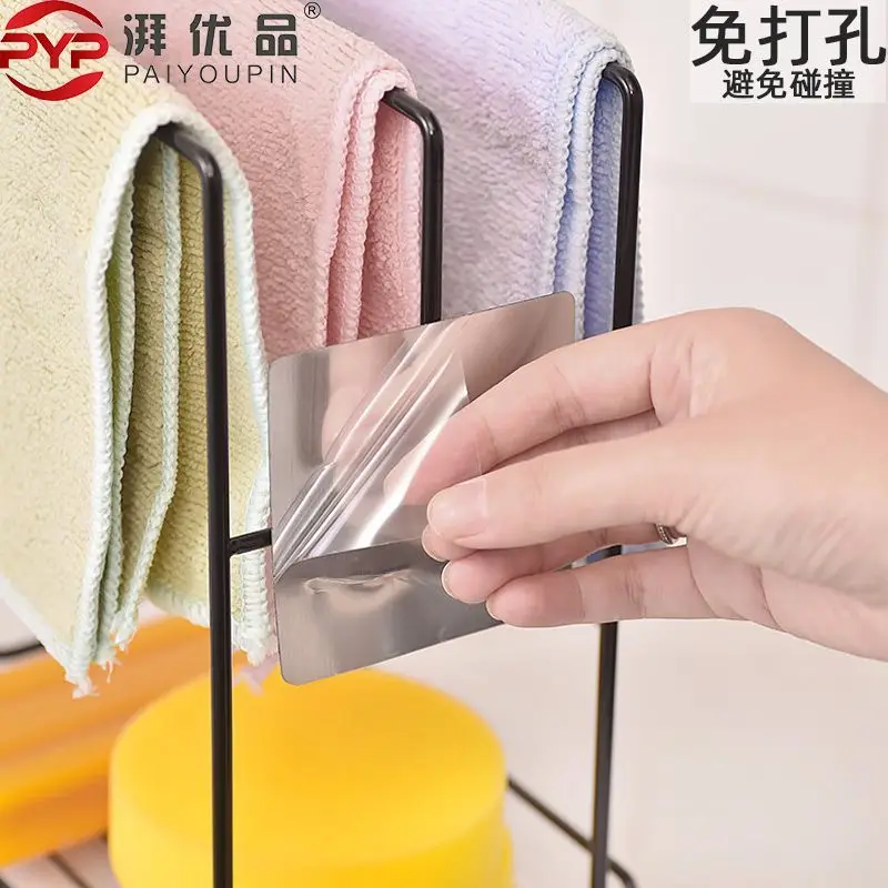 Kitchen Rag Rack, Scouring Pad Storage Rack, Countertop Dishwashing Cloth Drain Rack, Countertop Wall Hanging Household Items