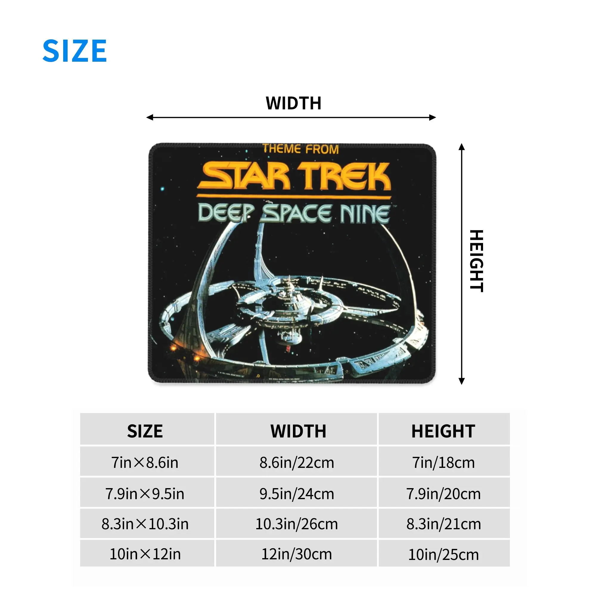 Stars Treks Deep Space Nine Space Station Mouse Pad Computer Keyboard Mouse Mat Gaming PC Laptop Desk Mat Accessories Table Mats
