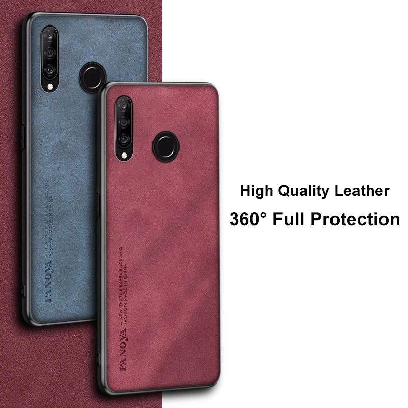 Luxury PU Leather Case For Honor 9X STK-LX1 Global Back Cover Matte Silicone Protection Phone Case For Honor 9X Premium Coque