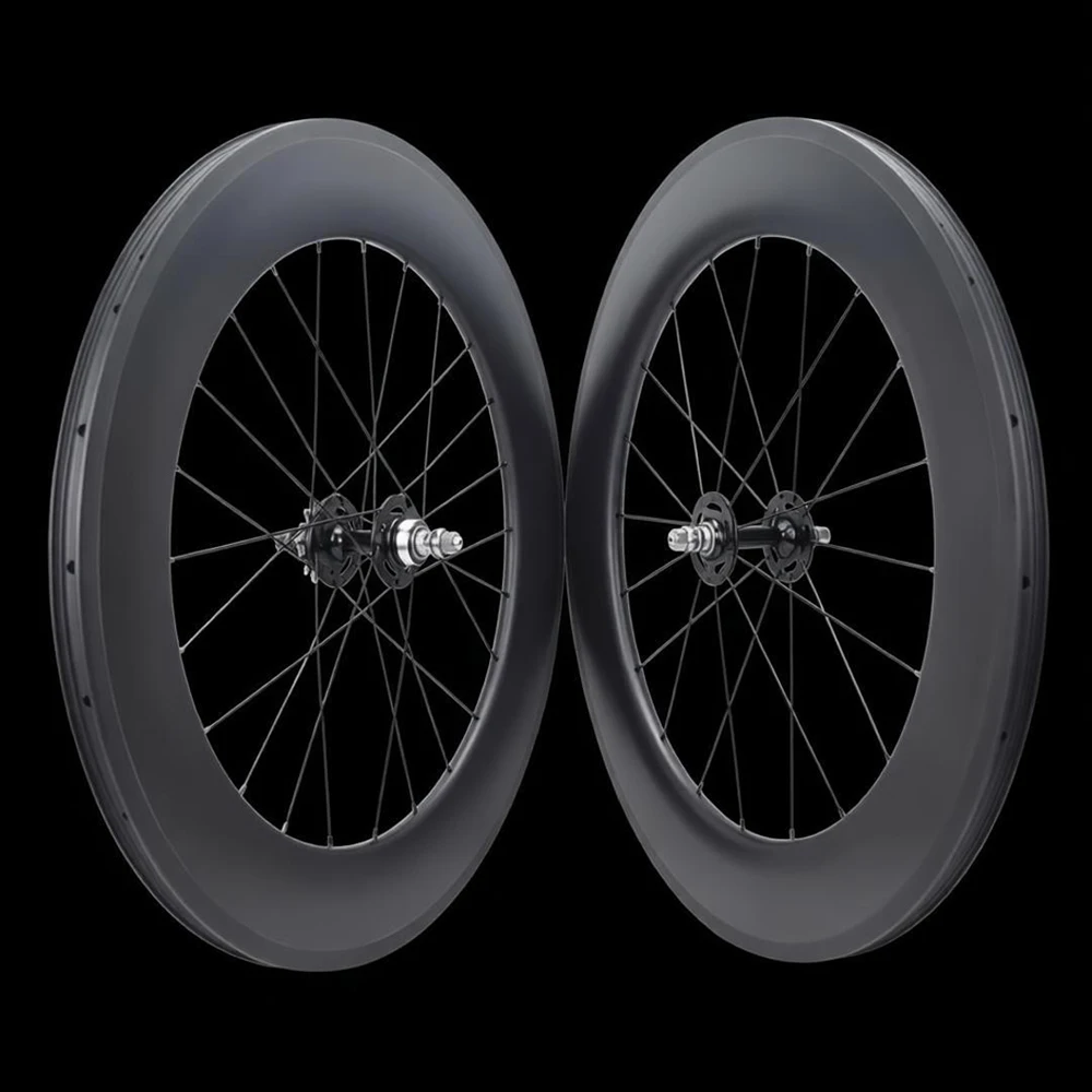 

Fixed Gear 700c Carbon Bicycle Wheelset 88mm 25mm Width Clincher Tubular Road Bike Wheelsd