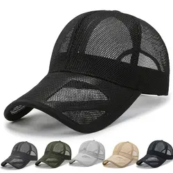 Breathable Sun Protection Caps Fashion Men Women Full Mesh Hats Summer Sunscreen Hats Sun Protection Caps Baseball Cap