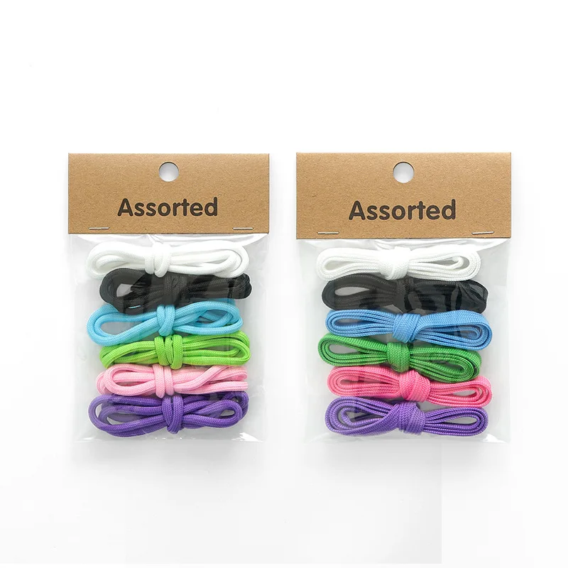 أربطة أحذية مسطحة جديدة ملونة من البوليستر للرجال والنساء أحذية رياضية قماشية أحذية بيضاء أربطة أحذية رياضية وترفيهية إبداعية #5