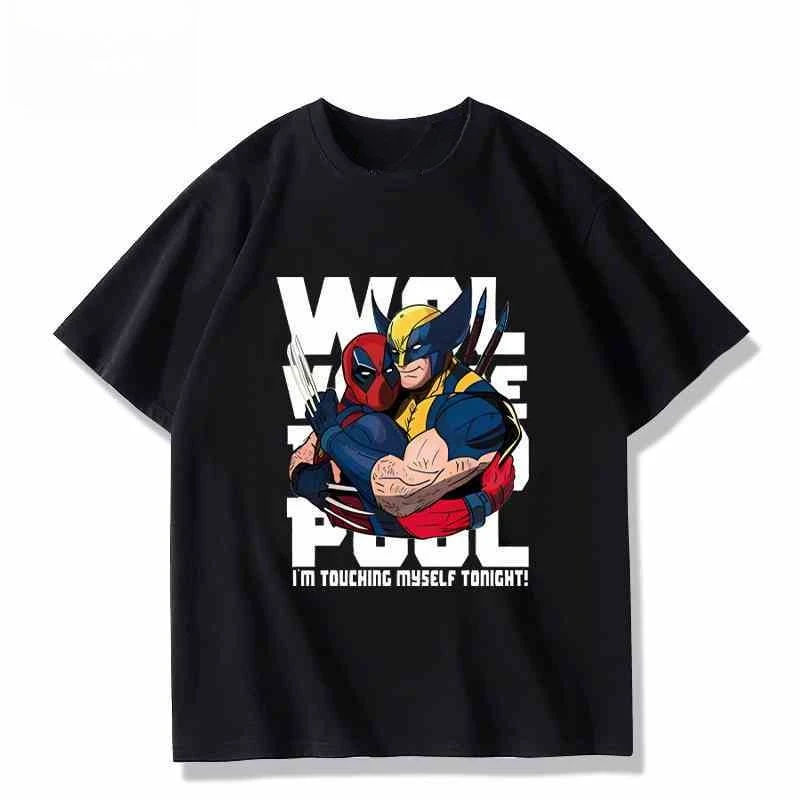

Креативная футболка Marvel Deadpool с аватаром, мужская и женская осенняя американская новая свободная повседневная трендовая футболка большого размера с короткими рукавами