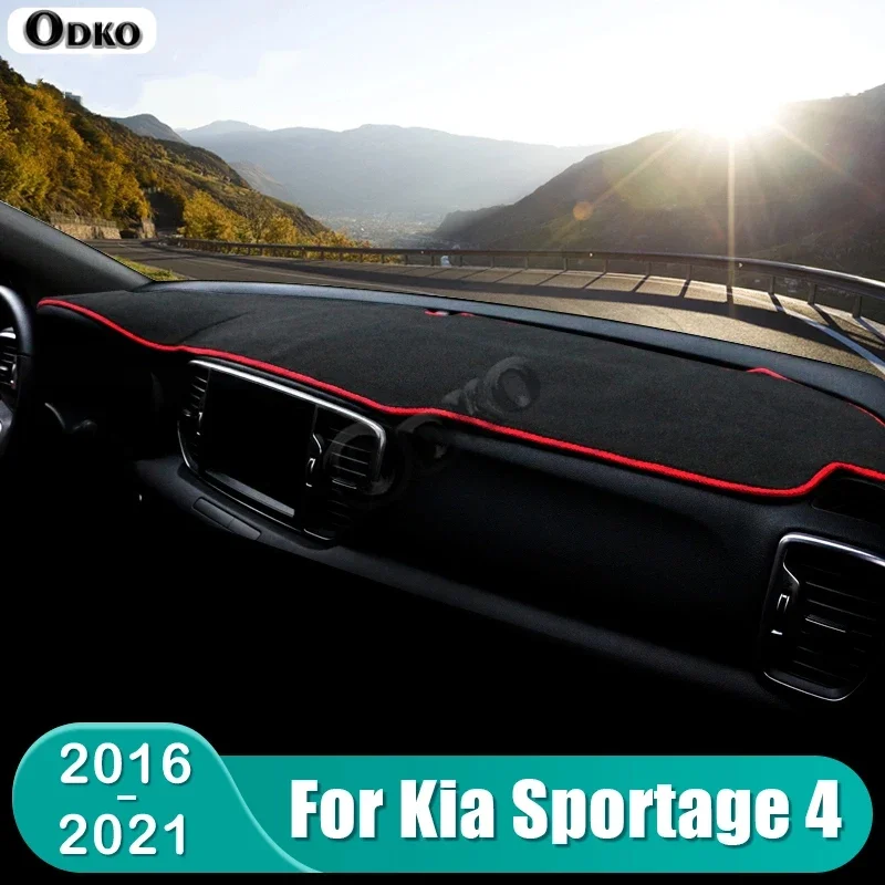 

For Kia Sportage 4 2016 2017 2018 2019 2020 2021 Car Dashboard Sun Shade Mat Instrument Desk Non-slip Cover Accessories