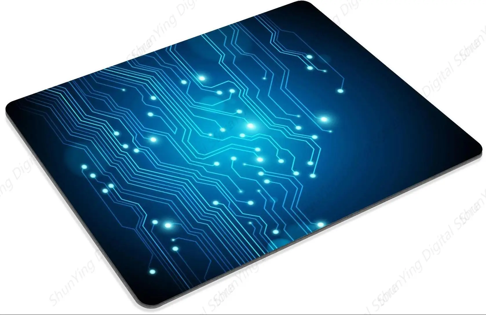 Mouse Pad Rubber Anti Slip Mouse Pad Circuit Board Abstract Background Suitable For Gaming Office Laptops 25*30cm