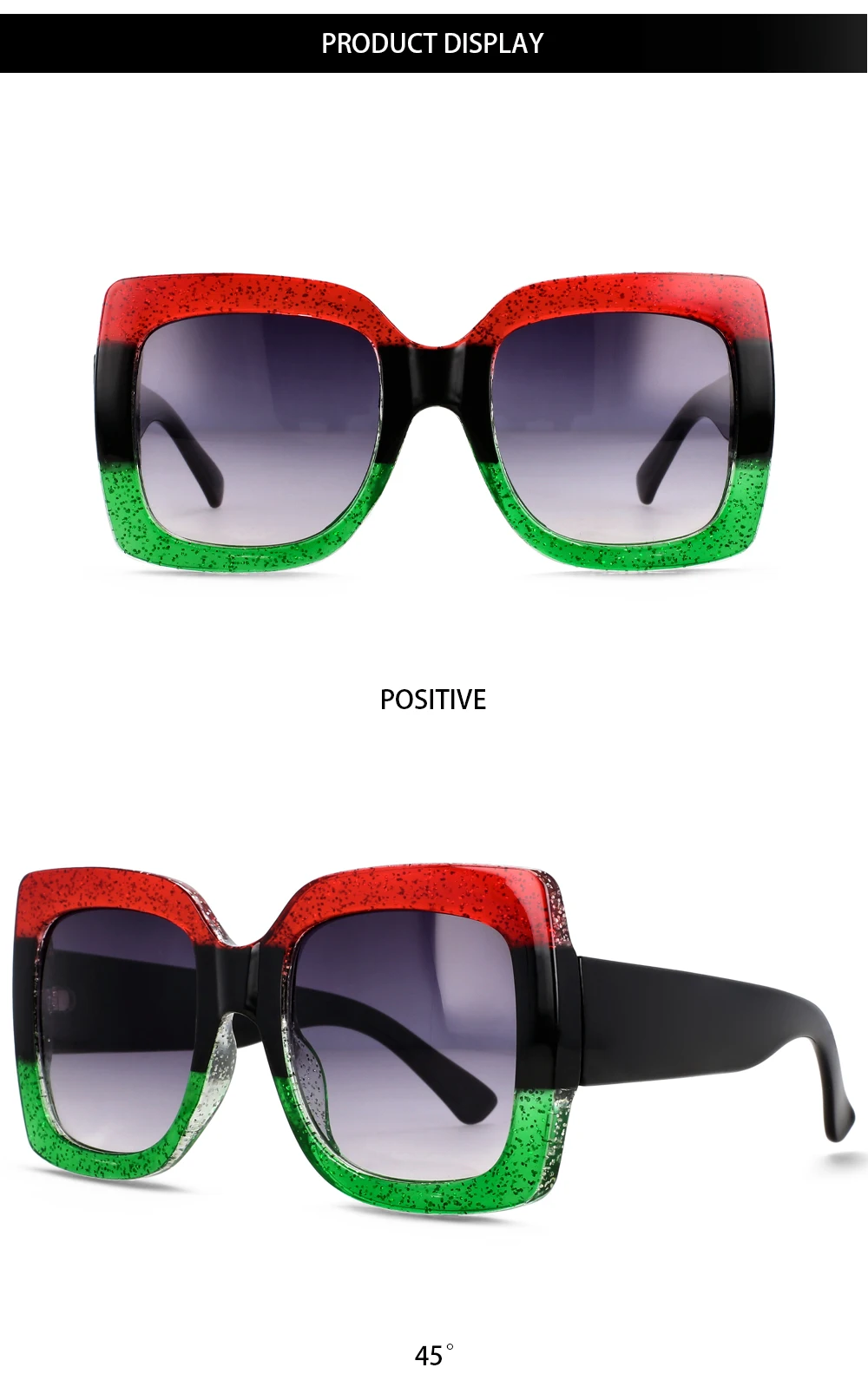 55412 Retro-Quadrat-Sonnenbrille für Damen, Vintage-Stil, großer Rahmen, modische Luxus-Designer-Sonnenbrille, Uv400-Brillen, Trendprodukte – Detail 7