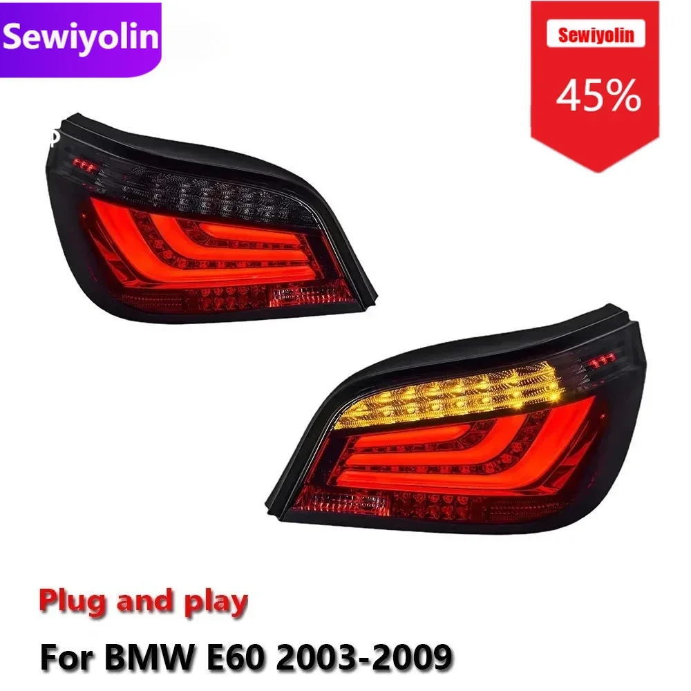 

Автомобильный светодиодный задний фонарь DRL в сборе для BMW E60 2003-2009, автоматический задний противотуманный фонарь DRL, стоп-сигнал поворота Plug and Play