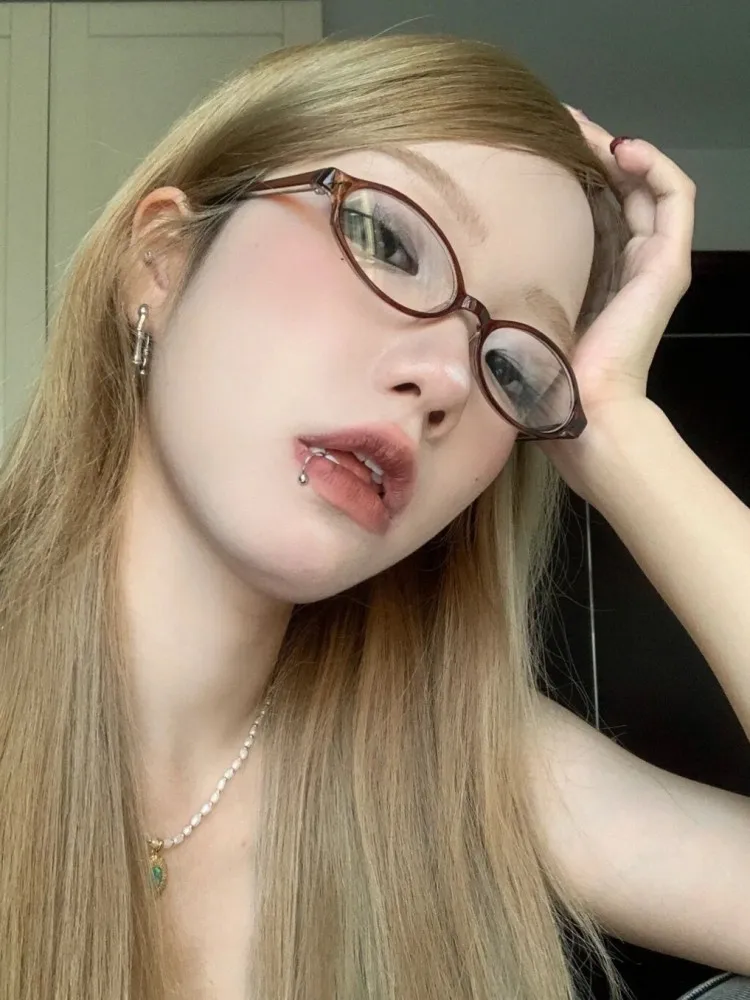 Neu eingetroffene ovale Brillen für Damen und Herren im Anime-Stil, PC-Rahmen-Brillen, Myopie-Brillen, einfache Brillen, Kurzsichtigkeits-Brillen -1,0 -2. – Detail 11