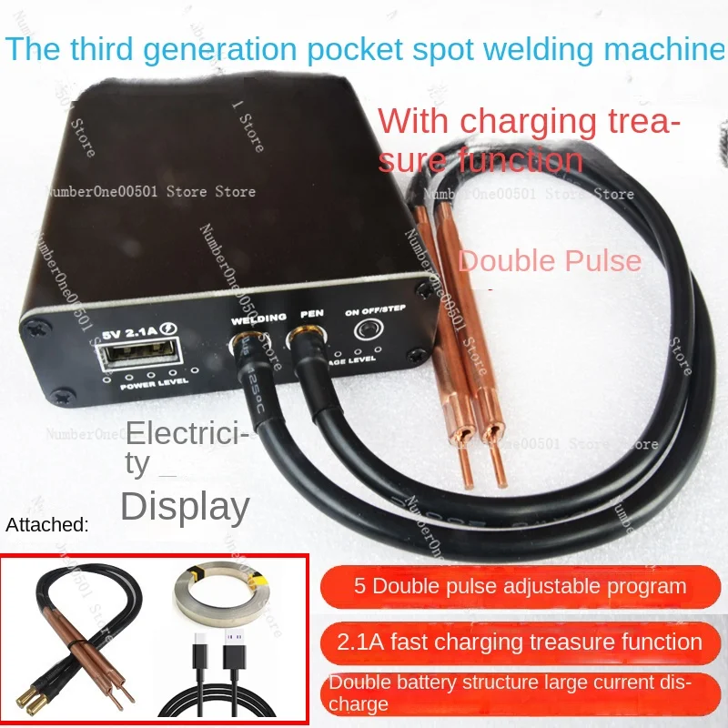 Handheld Portable Spot-Welder Small DIY Accessories 18650 Lithium Battery Nickel Sheet Butt Welding Machine Mini Full Set