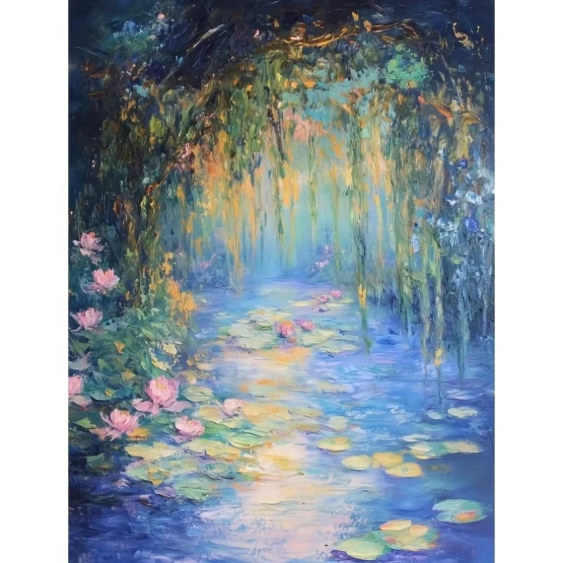 

5D DIY Monet's water lilies Full Square Round Diamond Painting Mosaic Diamond Embroidery Handmade Art Exquisite Gift Home Decor