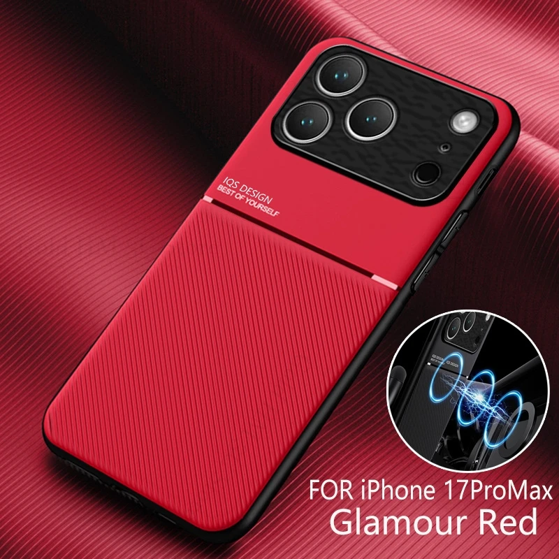 

Fundas For iPhone 17 Pro Max 5G Skin Feel Soft Phone Case For Apple 16E 17 Air 15 Plus 14 13 16 Pro Max Built-in Magnetic Cover