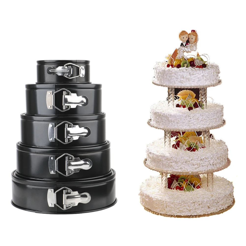 Removable Bottom Kitchen Accessories Non-Stick Metal Bake Mould Carbon Steel Cakes Molds Round Cake Pan Bakeware