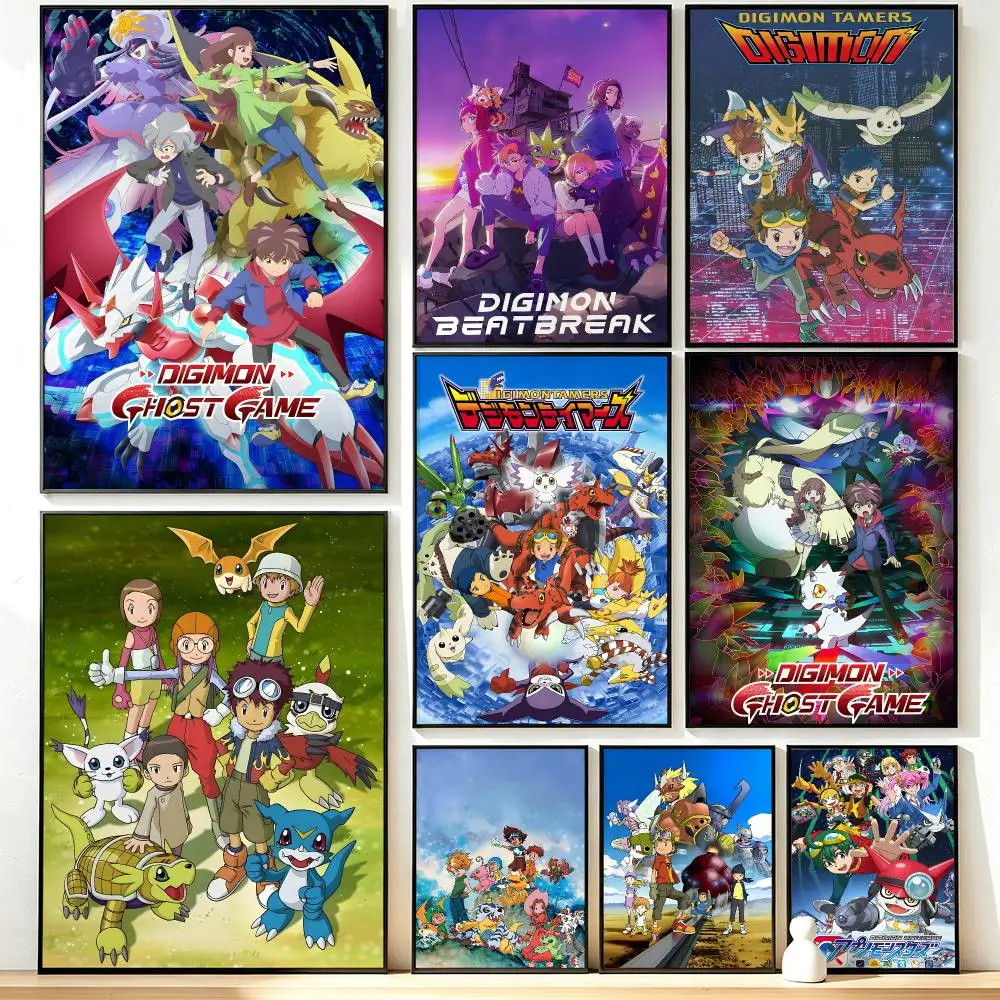Modern Aesthetic Wall Art Poster anime Digimon Poster for Office Home Decor Interior Large Wall Picture Print