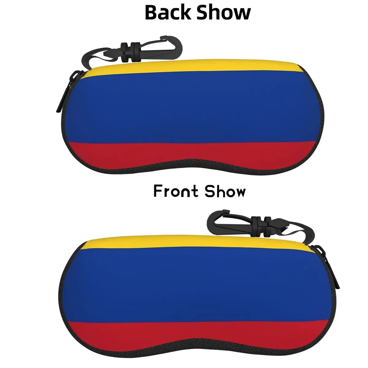 

Colombia Flag - Colombian Dress Shell Glasses Case Protective Sunglasses Box Women Men Soft Eyeglass Bag Pouch
