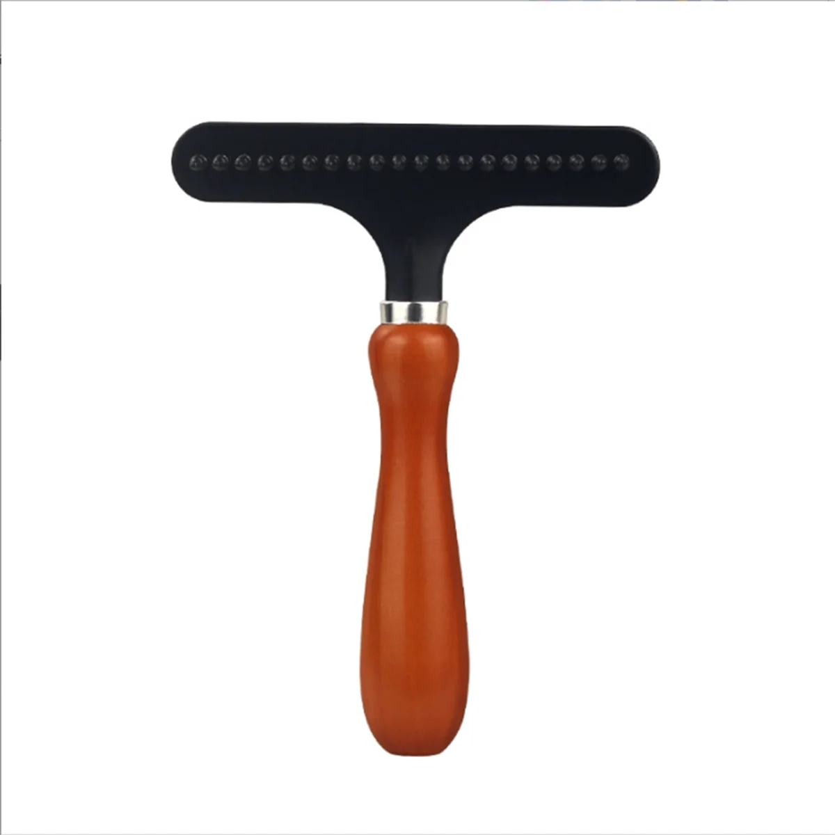 New Carpet Rake, Carpet Groomer Rake,Pet Hair Remover,Iron Comb with Wooden Handle for Carpets Rugs Removal