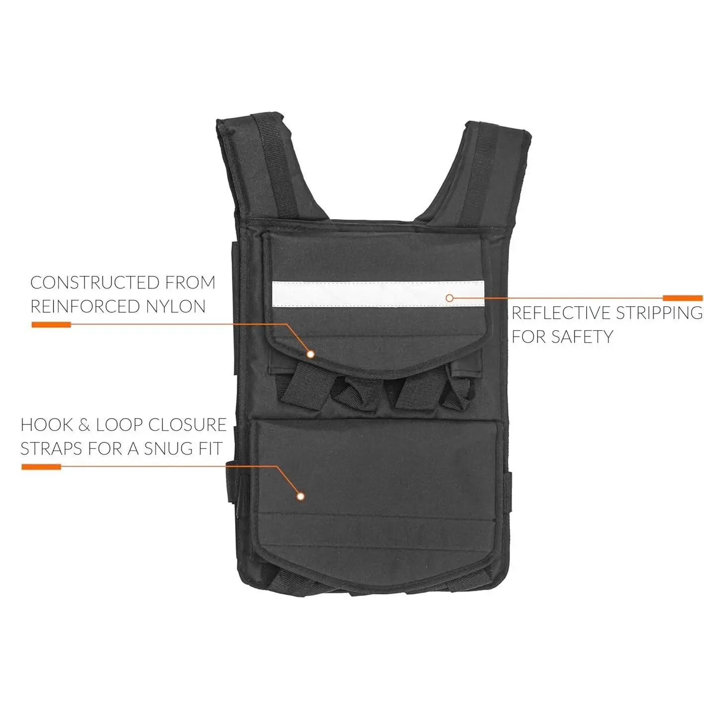 سترة H-Barbell المرجحة القابلة للتعديل سترة خفيفة الوزن، تناسب الجسم دون إحساس بالقيود