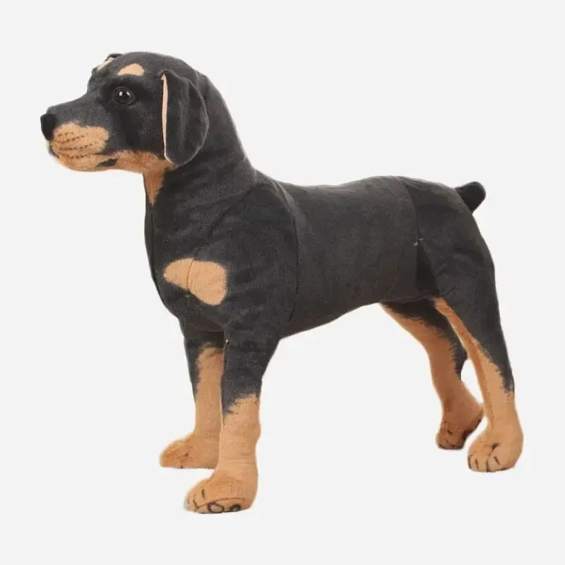 Juguete de peluche realista para perro Rottweiler, animales de peluche, juguetes para niños, regalo para niños, 32cm