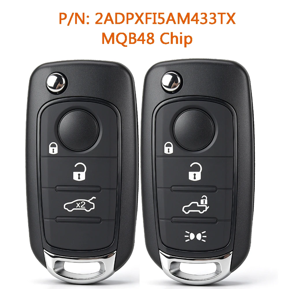 DIYKEY 2ADPXFI5AM433TX MQB48 Chip Smart Remote Key Fob 434 MHz für Fiat 500X Tipo Egea Toro Cronos 2016 2017 2018 2019 FI5FM433TX